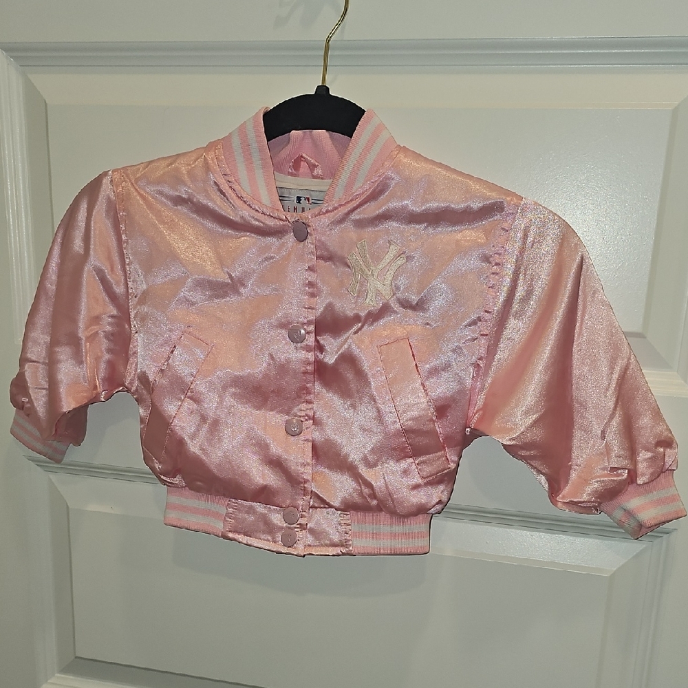 NY Yankees Satin Bomber Jacket (2T)